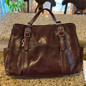 Vintage fossil briefcase, laptop bag